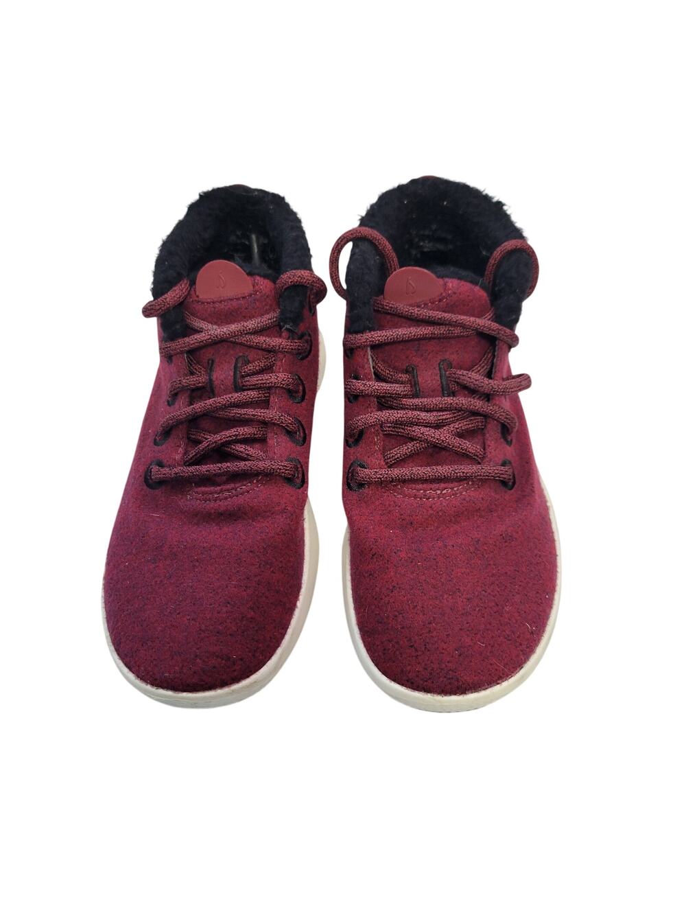 Allbirds Wool Runner-Up Mizzle Fluff Maroon/White Sole Sneakers Size 7  6626-929